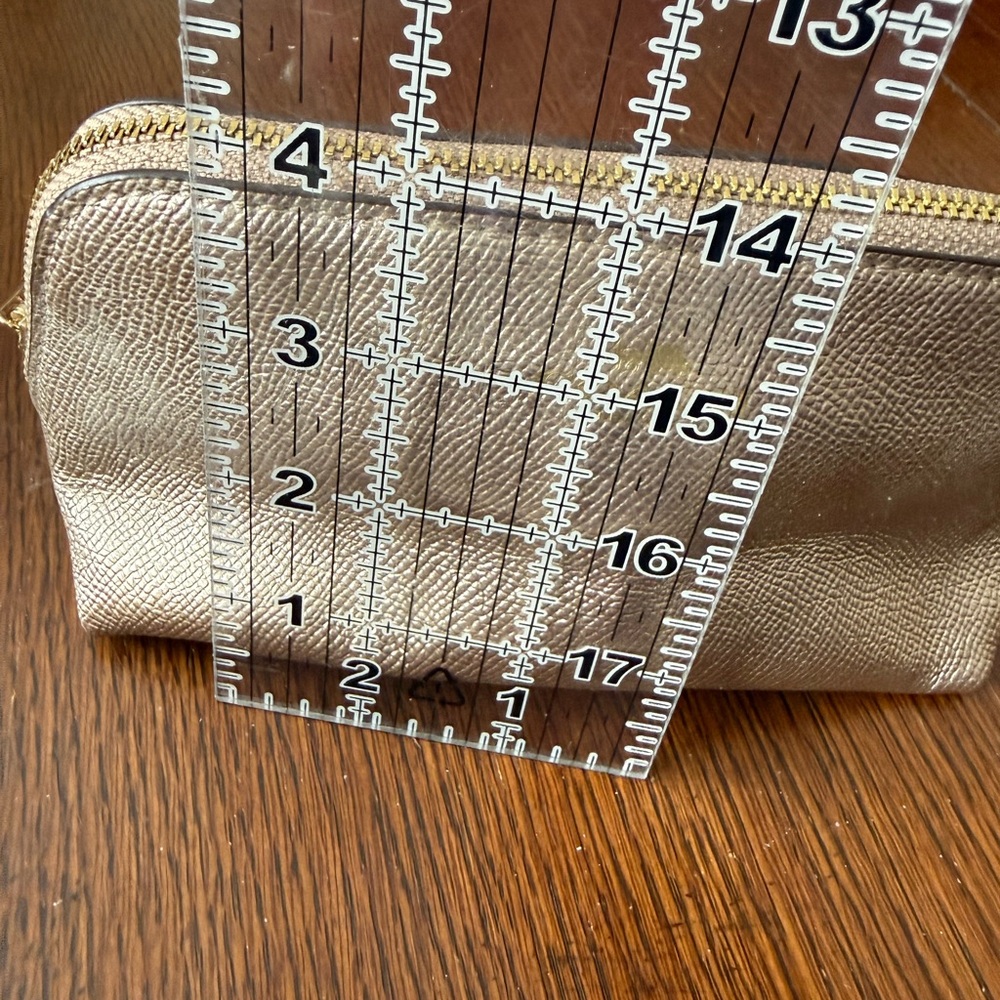 Coach Gold Leather Zip Pouch - Picture 5 of 5